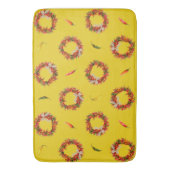 Southwest Chile Wreaths and Peppers Customizeable バスマット (正面縦)