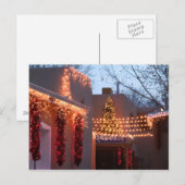 Southwest Christmas - Chili Peppers with Lights シーズンポストカード (正面/裏面)