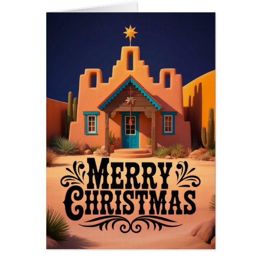 Southwest Christmas Scene Desert Night (正面)