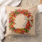 Southwest Colorful Chile Pepper Ristra Wreath  クッション (ブランケット)