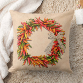 Southwest Colorful Chile Pepper Ristra Wreath  クッション