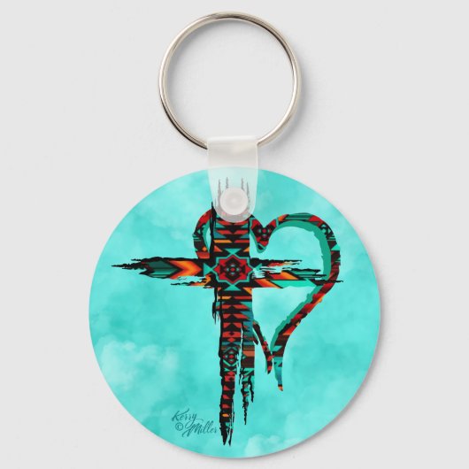 Southwest Cross And Heart Keychain キーホルダー (正面)