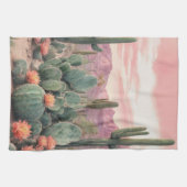 Southwest Desert Cactus Scene  キッチンタオル (横)