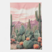 Southwest Desert Cactus Scene  キッチンタオル (縦)