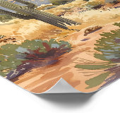 Southwest Desert Canyon Landscape ポスター (角)