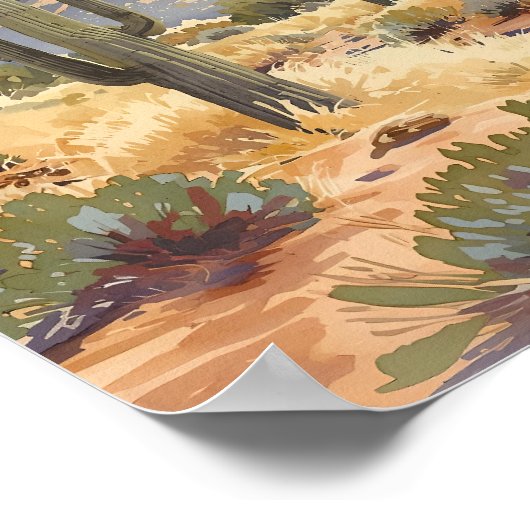 Southwest Desert Canyon Landscape ポスター (角)