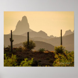 Southwest Desert Mountains Weaver's Needle Arizona ポスター