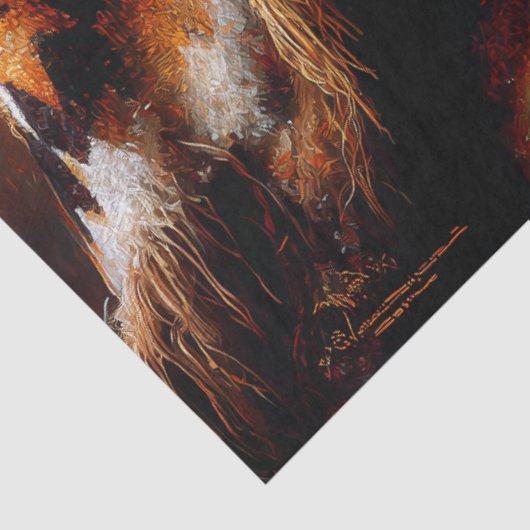 Southwest Ember Wolf Portrait 薄葉紙 (詳細)