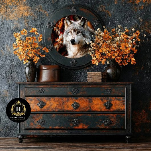 Southwest Ember Wolf Portrait 薄葉紙