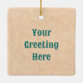 Southwest Festive Chile Wreath Personalized セラミックオーナメント (裏面)