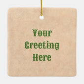 Southwest Festive Chile Wreath Window Personalized セラミックオーナメント (裏面)