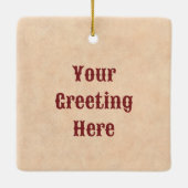 Southwest Festive Chile Wreath Window Personalized セラミックオーナメント (裏面)