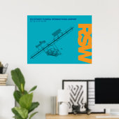 Southwest Florida Airport (RSW) Airport Diagram ポスター (ホームオフィス)