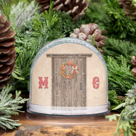 Southwest Holiday Chile Wreath Door Personalized (冬)