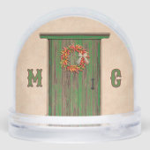 Southwest Holiday Chile Wreath Door Personalized (裏面)