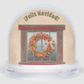 Southwest Holiday Chile Wreath Window Personalized (裏面)