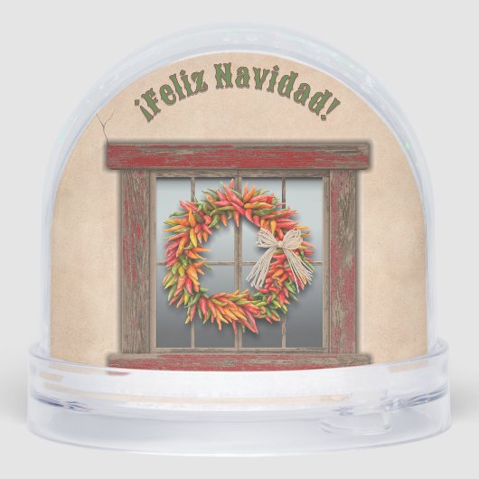 Southwest Holiday Chile Wreath Window Personalized (裏面)