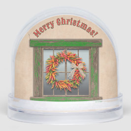 Southwest Holiday Chile Wreath Window Personalized