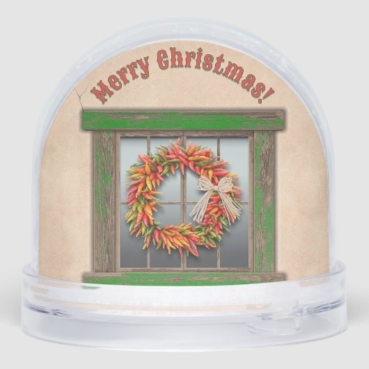 Southwest Holiday Chile Wreath Window Personalized (裏面)