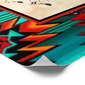 Southwest Kokopelli Playing The Flute Poster ポスター (角)