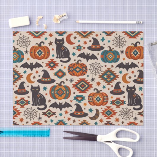 Southwest Orange Pumpkin Halloween  薄葉紙 (クラフト)