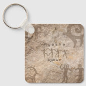 Southwest Petroglyhs Custom Tribe/Name キーホルダー (正面)