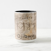 Southwest Petroglyhs Custom Tribe/Name マグカップ (中央)