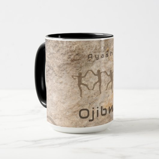 Southwest Petroglyhs Custom Tribe/Name マグカップ (正面左)