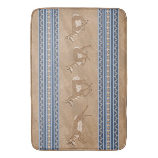 Southwest Pronghorn Antelope Herd Art バスマット (正面縦)