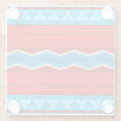 Southwest River Canyon Geometric Red Turquoise ガラスコースター (裏面)