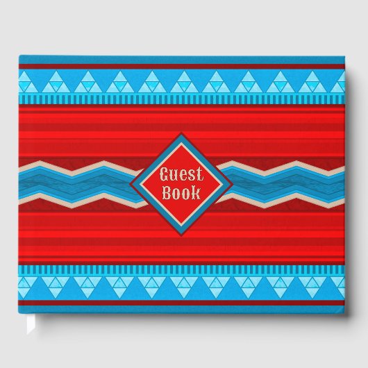 Southwest River Canyon Geometric Red Turquoise ゲストブック (正面)