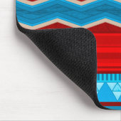 Southwest River Canyon Geometric Red Turquoise マウスパッド (コーナー)