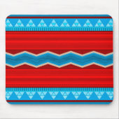 Southwest River Canyon Geometric Red Turquoise マウスパッド (正面)