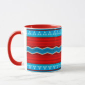 Southwest River Canyon Geometric Red Turquoise マグカップ (左)