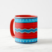 Southwest River Canyon Geometric Red Turquoise マグカップ (正面左)