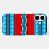 Southwest River Canyon Geometric Red Turquoise Case-Mate iPhoneケース (裏面 (横))