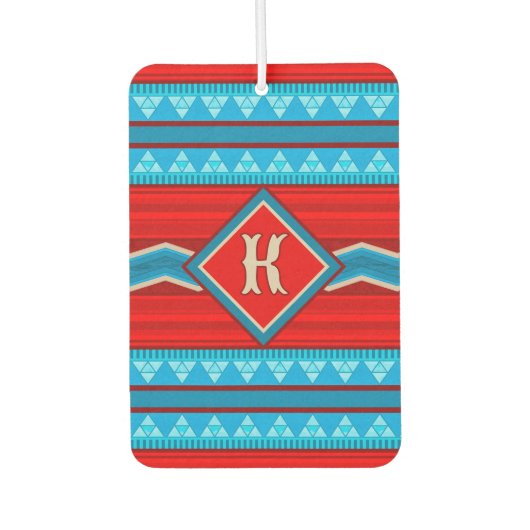 Southwest River Canyon Personalized Red Turquoise カーエアーフレッシュナー (正面)