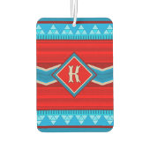 Southwest River Canyon Personalized Red Turquoise カーエアーフレッシュナー (裏面)