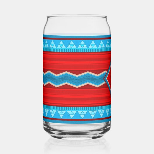 Southwest River Canyon Red Turquoise Monogram ガラス缶 (右)