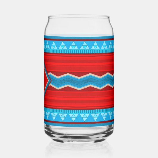 Southwest River Canyon Red Turquoise Monogram ガラス缶 (左)