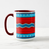 Southwest River Canyon Red Turquoise Monogram マグカップ (左)