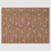 Southwest Rustic Chile Pepper Wreaths Wood Pattern 薄葉紙 (正面)