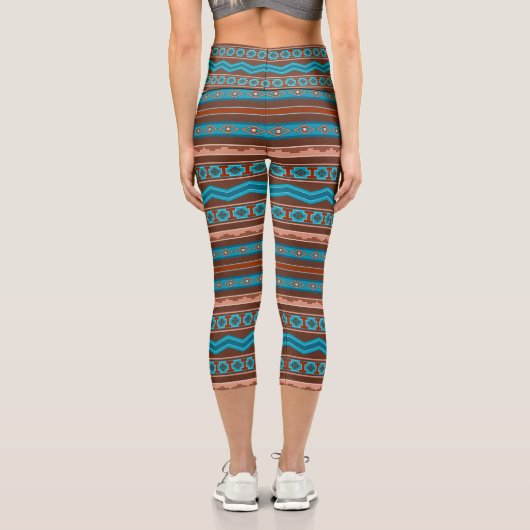 Southwest Style Geometric Cameron Gorge Design カプリレギンス (裏面)