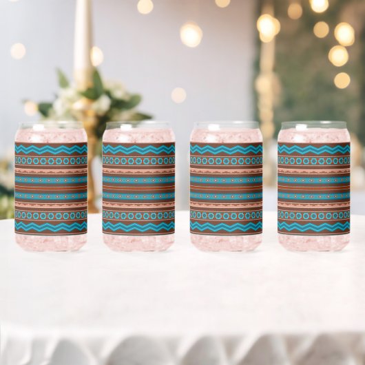 Southwest Style Geometric Cameron Gorge Design ガラス缶 (インサイチュ (ウェディング))