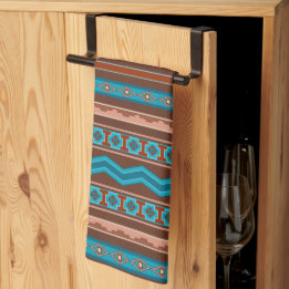 Southwest Style Geometric Cameron Gorge Design キッチンタオル