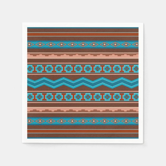 Southwest Style Geometric Cameron Gorge Design スタンダードカクテルナプキン (正面)