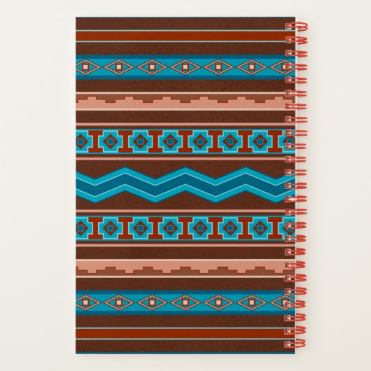 Southwest Style Geometric Cameron Gorge Design ノートブック (裏面)