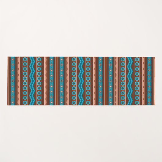 Southwest Style Geometric Cameron Gorge Design ヨガマット (正面(横))