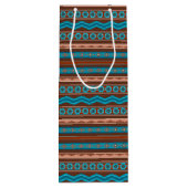 Southwest Style Geometric Cameron Gorge Design ワインギフトバッグ (裏面)