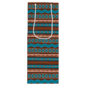 Southwest Style Geometric Cameron Gorge Design ワインギフトバッグ (正面)